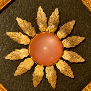 VTG Pink Moonglow Flower Brooch